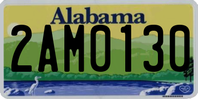 AL license plate 2AM0130
