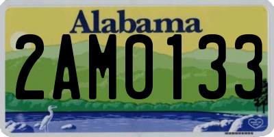 AL license plate 2AM0133