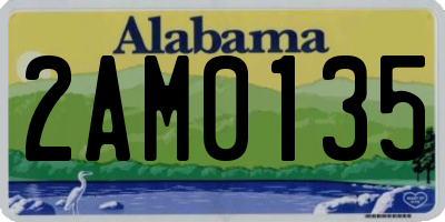 AL license plate 2AM0135