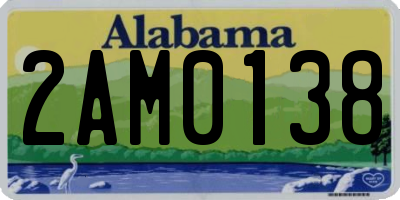 AL license plate 2AM0138