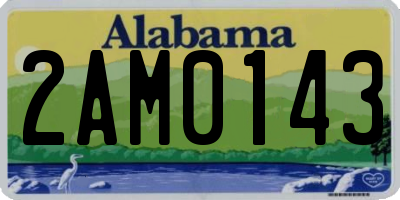 AL license plate 2AM0143