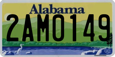 AL license plate 2AM0149