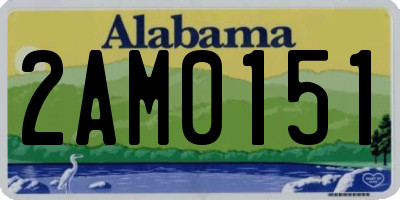 AL license plate 2AM0151