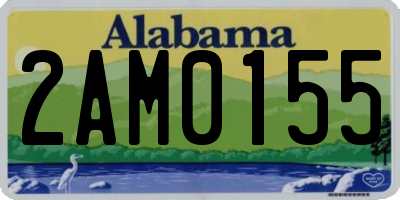 AL license plate 2AM0155