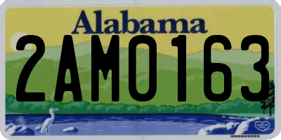 AL license plate 2AM0163