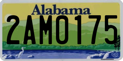 AL license plate 2AM0175