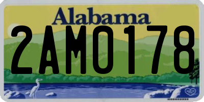 AL license plate 2AM0178