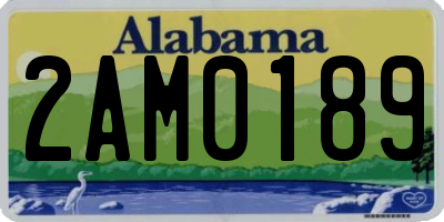 AL license plate 2AM0189