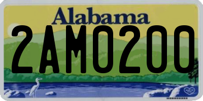 AL license plate 2AM0200