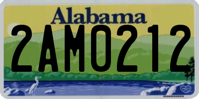 AL license plate 2AM0212