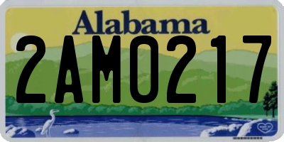AL license plate 2AM0217