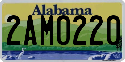 AL license plate 2AM0220