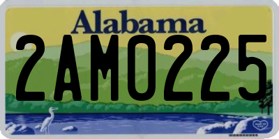 AL license plate 2AM0225