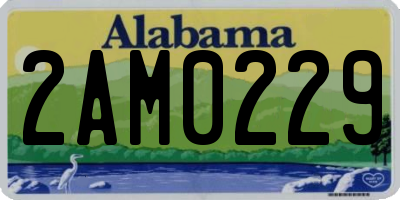 AL license plate 2AM0229