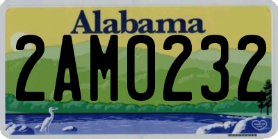 AL license plate 2AM0232