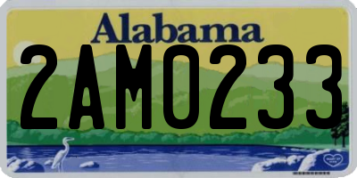 AL license plate 2AM0233