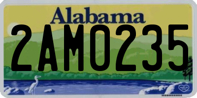AL license plate 2AM0235