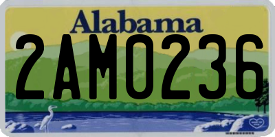 AL license plate 2AM0236