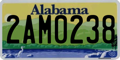 AL license plate 2AM0238