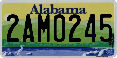AL license plate 2AM0245