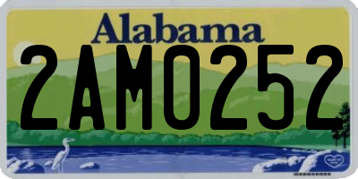 AL license plate 2AM0252