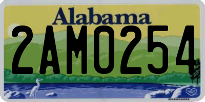AL license plate 2AM0254