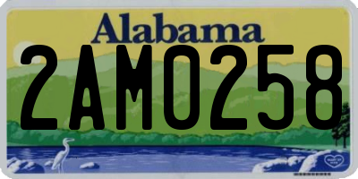 AL license plate 2AM0258