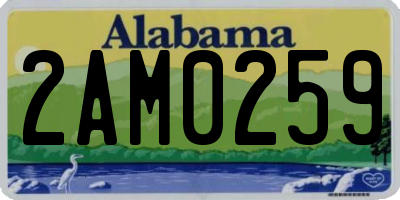 AL license plate 2AM0259