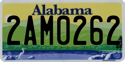 AL license plate 2AM0262