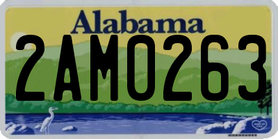 AL license plate 2AM0263