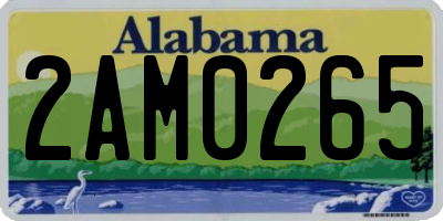 AL license plate 2AM0265