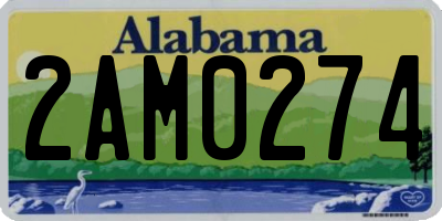 AL license plate 2AM0274