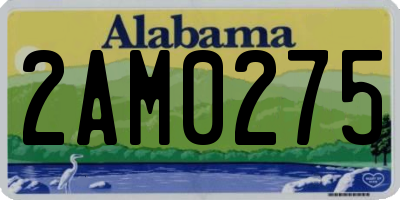 AL license plate 2AM0275