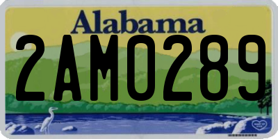 AL license plate 2AM0289