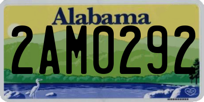 AL license plate 2AM0292