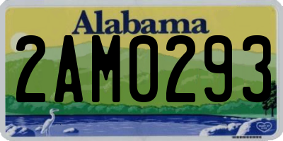 AL license plate 2AM0293