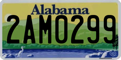 AL license plate 2AM0299