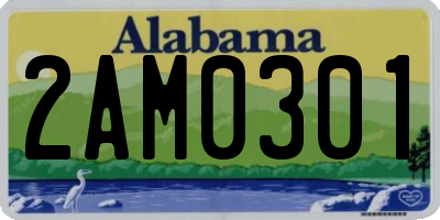 AL license plate 2AM0301