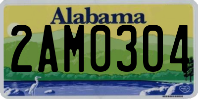 AL license plate 2AM0304