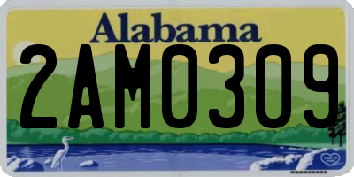 AL license plate 2AM0309