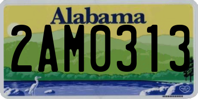 AL license plate 2AM0313