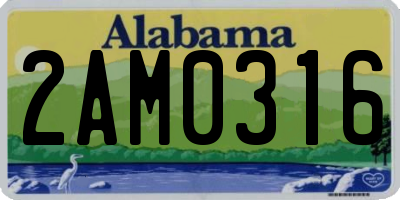 AL license plate 2AM0316