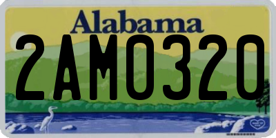 AL license plate 2AM0320