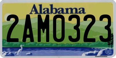 AL license plate 2AM0323