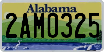 AL license plate 2AM0325