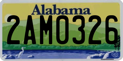 AL license plate 2AM0326