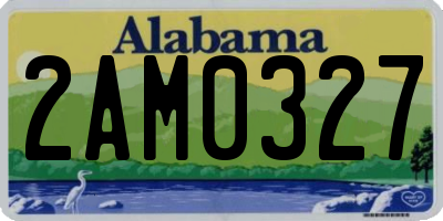 AL license plate 2AM0327