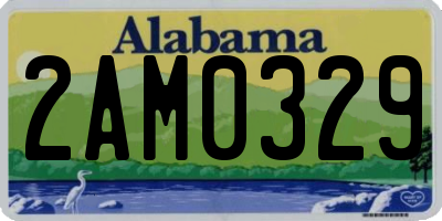 AL license plate 2AM0329