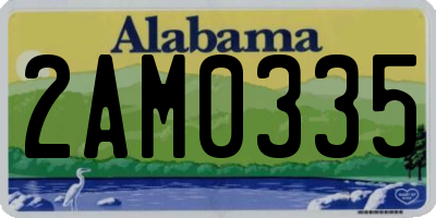AL license plate 2AM0335