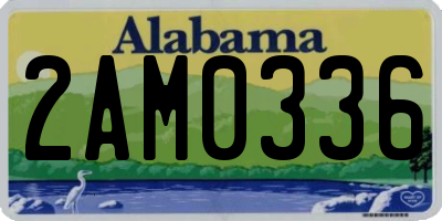 AL license plate 2AM0336
